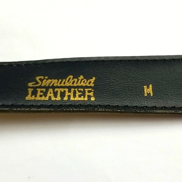 Woman's Shiny Gold Similated Leather Belt - Picture 5 of 9